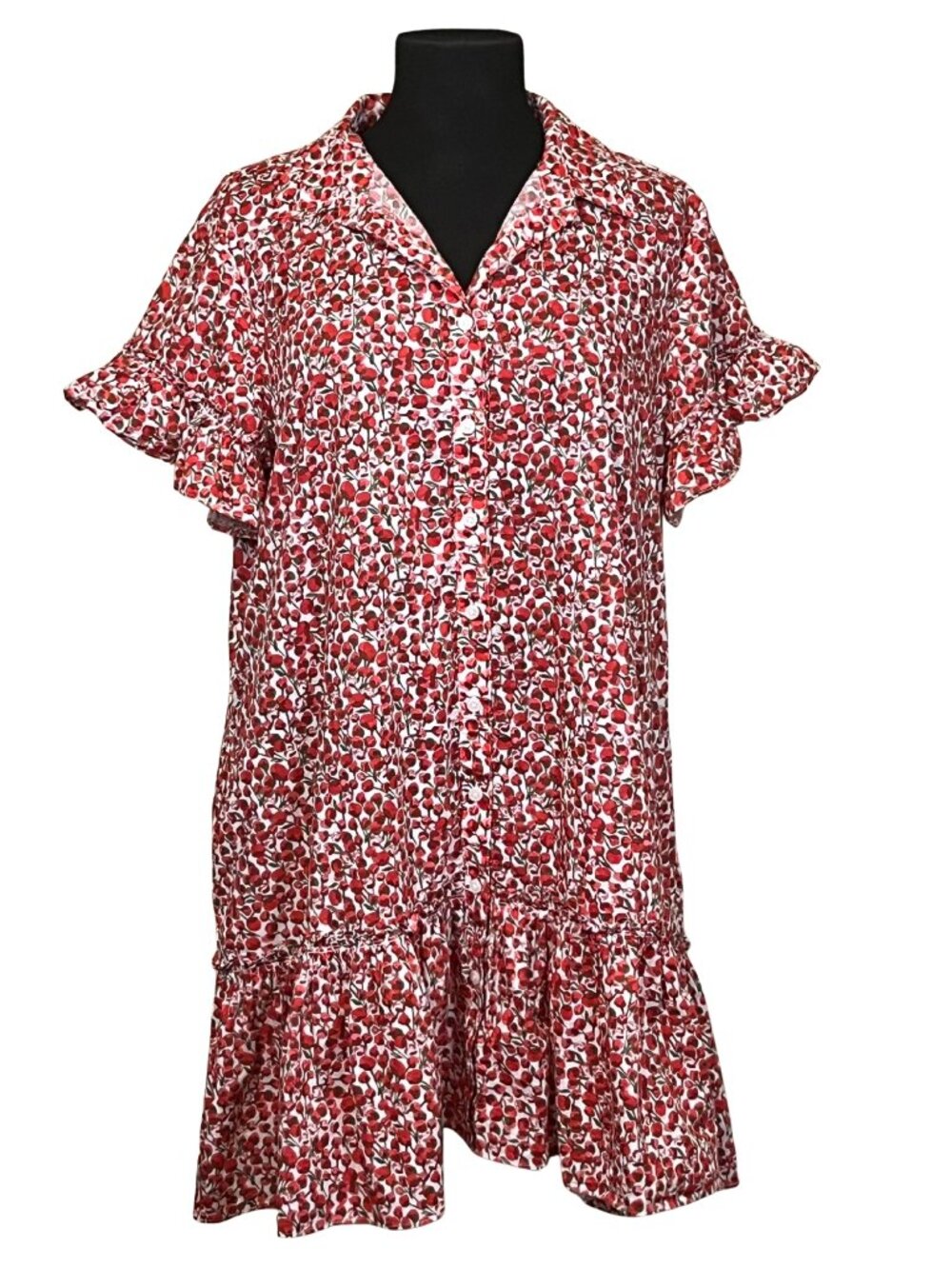 J.Crew Liberty Floral Ruffle Shirtdress + Underslip Size L